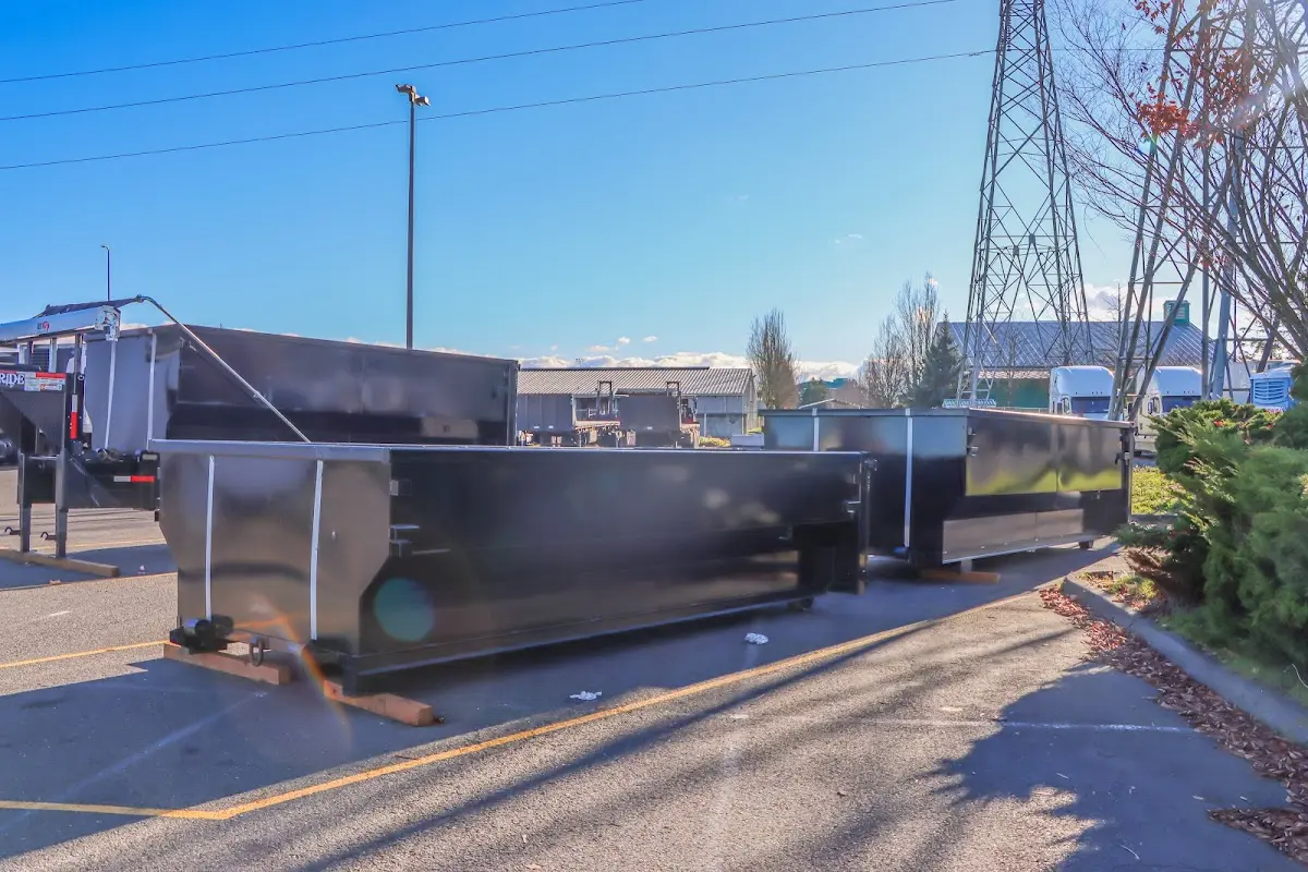 Roll-off dumpster ready for waste disposal at job site for Construction Dumpster Rental in Salamanca